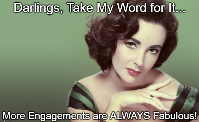 Increase Website Engagement, Elizabeth Taylor Style