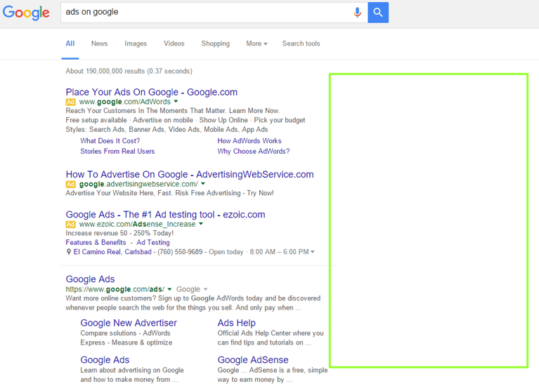 Google Ditches Right Side Ads